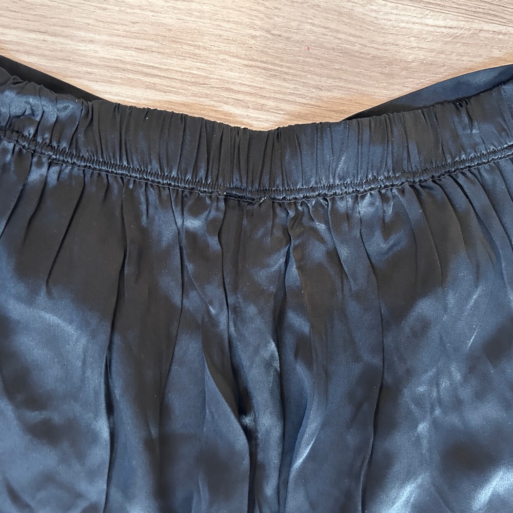 Etam Wide Leg Elastic Waist Black Pajama Bottoms  Size Medium - Picture 6 of 6